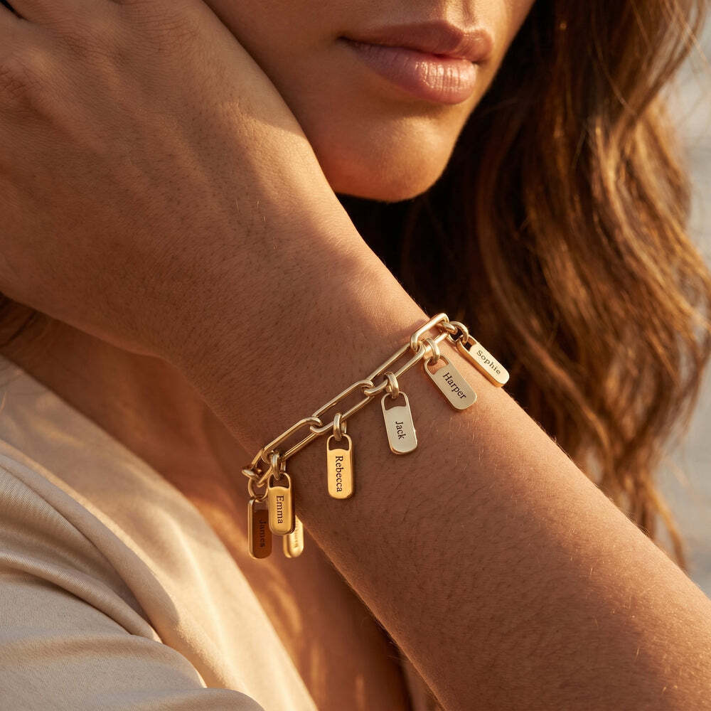 Personalized gold bracelet