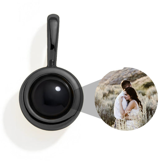 Photo Charm - Round - Black