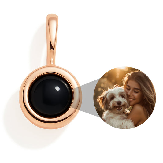 Photo Charm - Round - Rose Gold