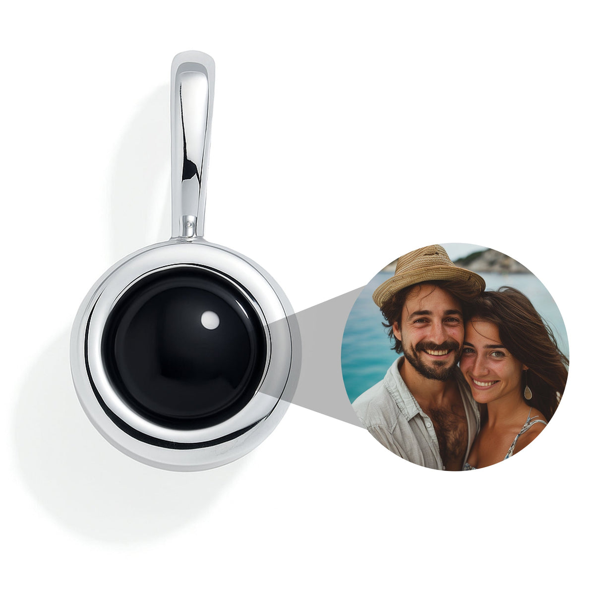 Photo Charm - Round - Silver