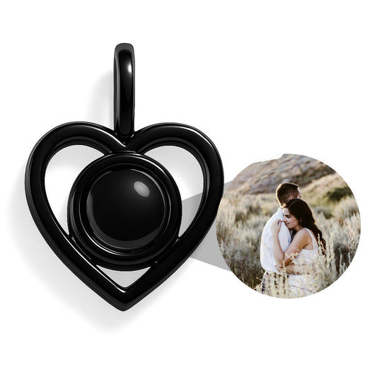 Photo Charm - Heart - Black