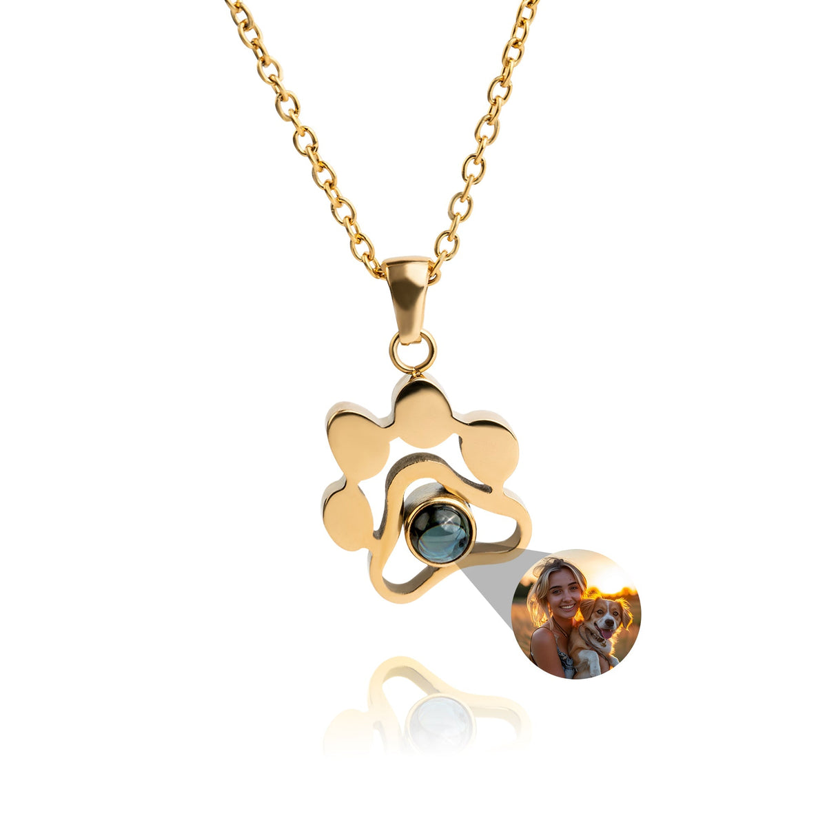 Personalized Photo Necklace - Paw