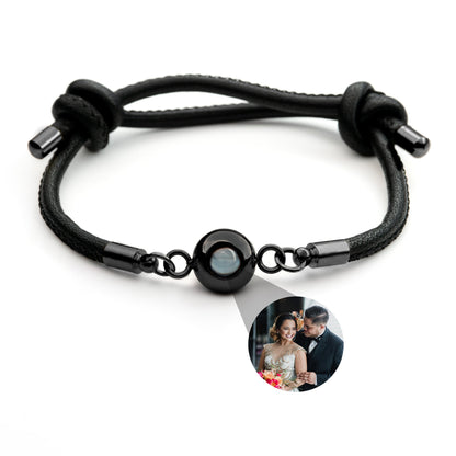 Personalized Photo Bracelet With Your Photo - Leather