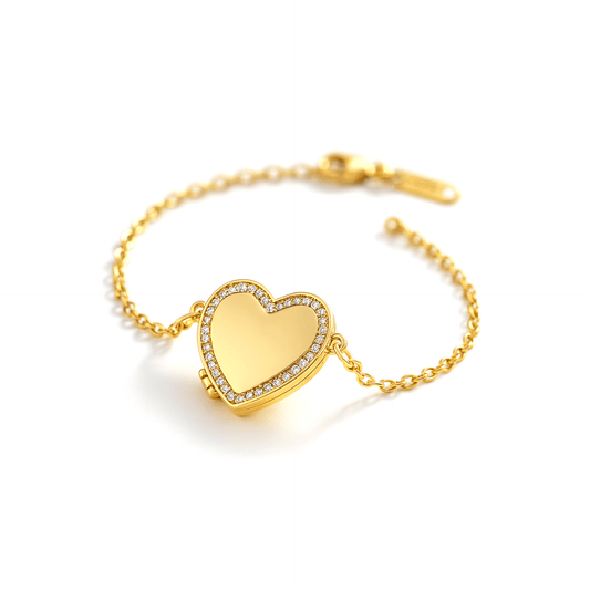 Locket Bracelet with Photo - Heart