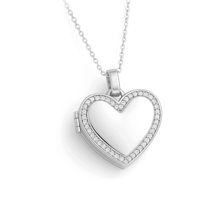 Locket Necklace with Photo - Heart