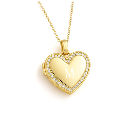 Locket Necklace with Photo - Heart