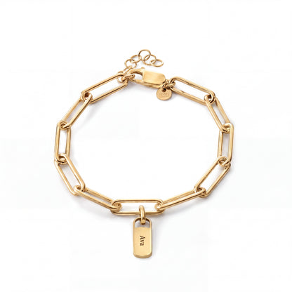 Personalized Bracelet with Engraved Tags