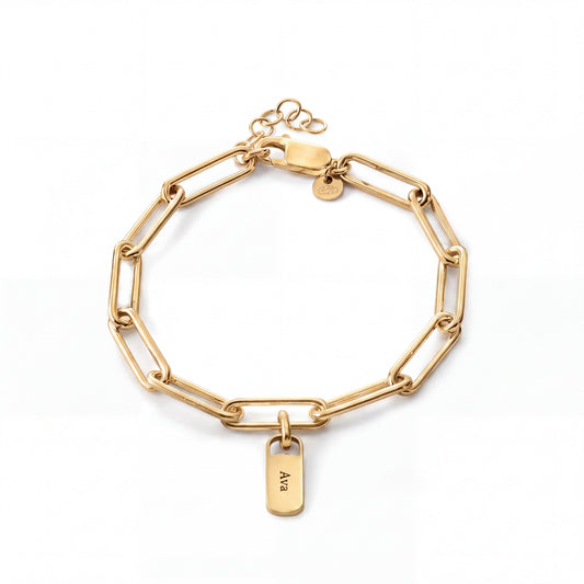 Personalized Bracelet with Engraved Tags