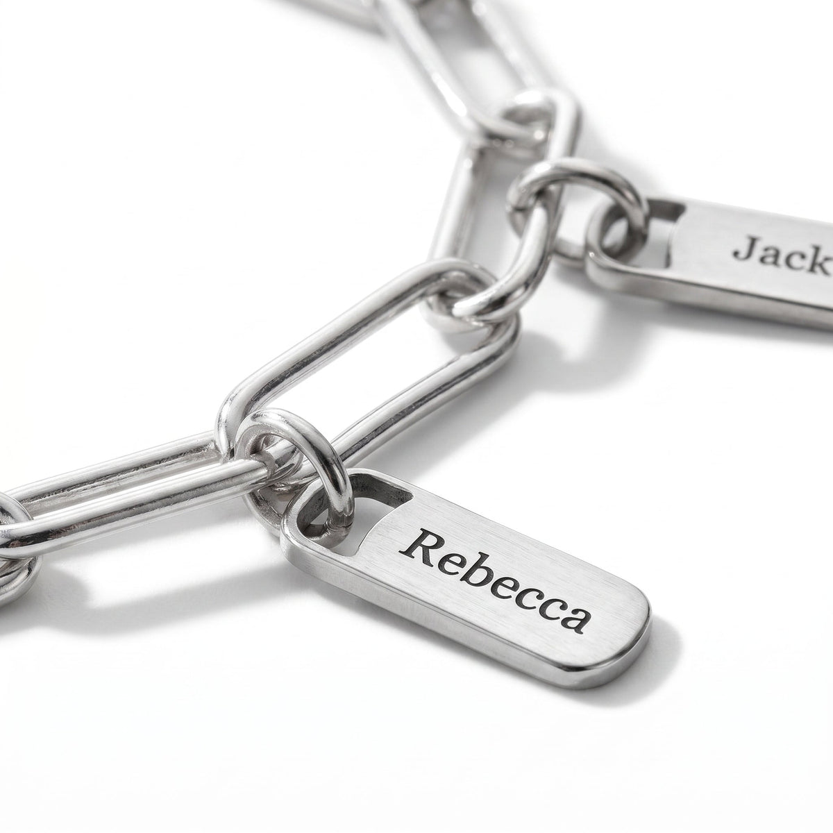 Personalized Bracelet with Engraved Tags
