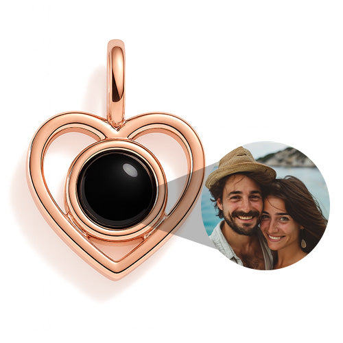 Photo Charm - Heart - Rose Gold