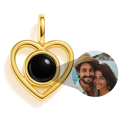 Photo Charm - Heart - Gold