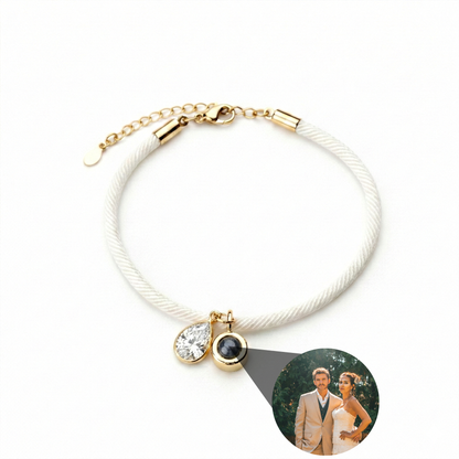 Essence Personalized Photo Bracelet with Birthstone