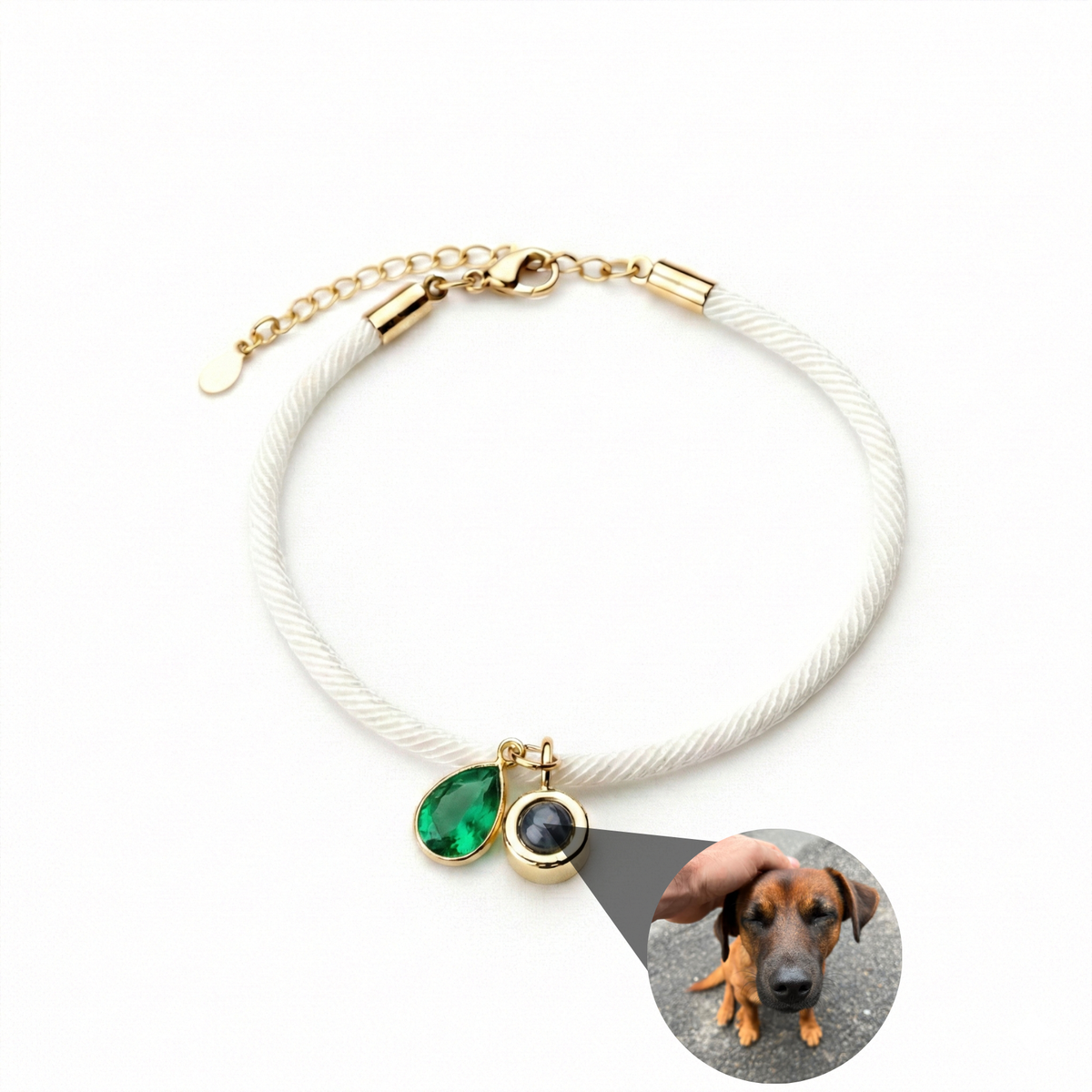 Essence Personalized Photo Bracelet with Birthstone