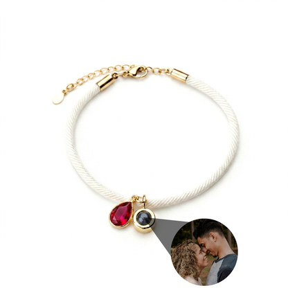 Essence Personalized Photo Bracelet with Birthstone