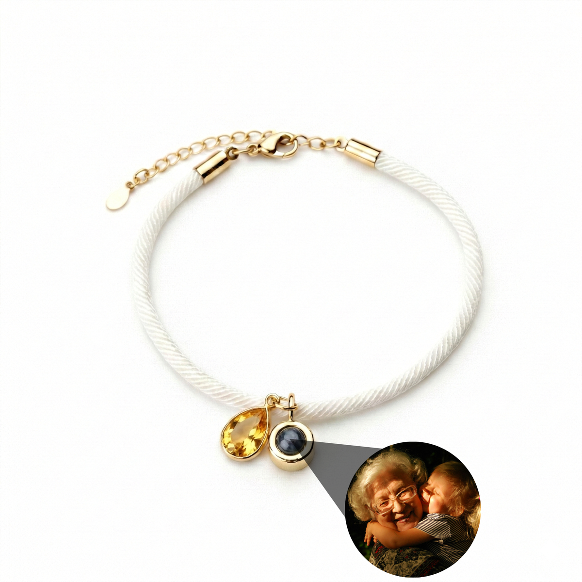 Essence Personalized Photo Bracelet with Birthstone