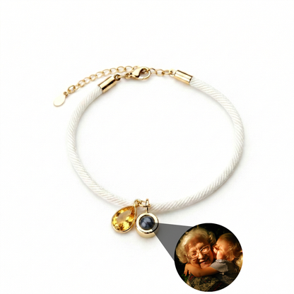 Essence Personalized Photo Bracelet with Birthstone