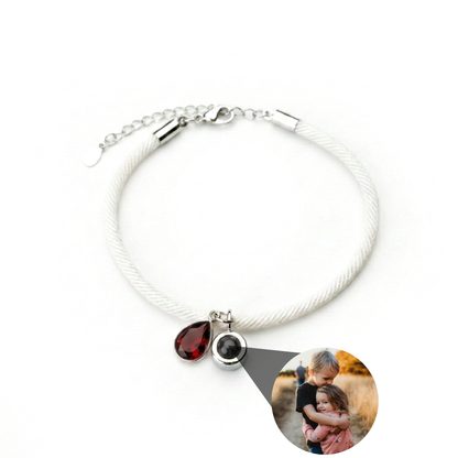 Essence Personalized Photo Bracelet with Birthstone