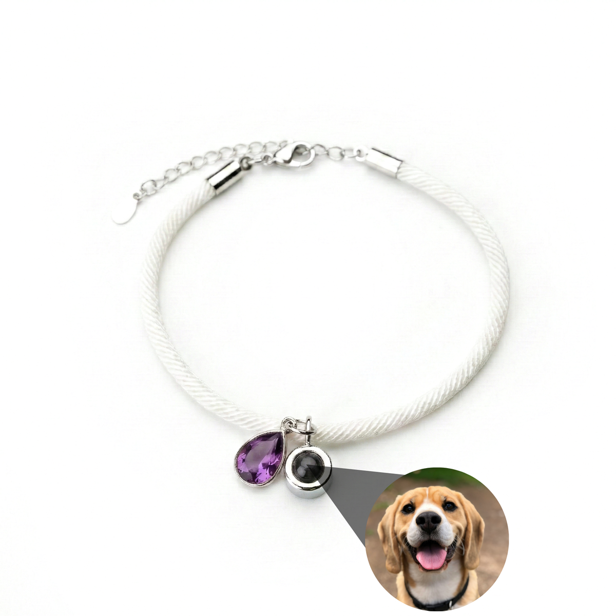 Essence Personalized Photo Bracelet with Birthstone