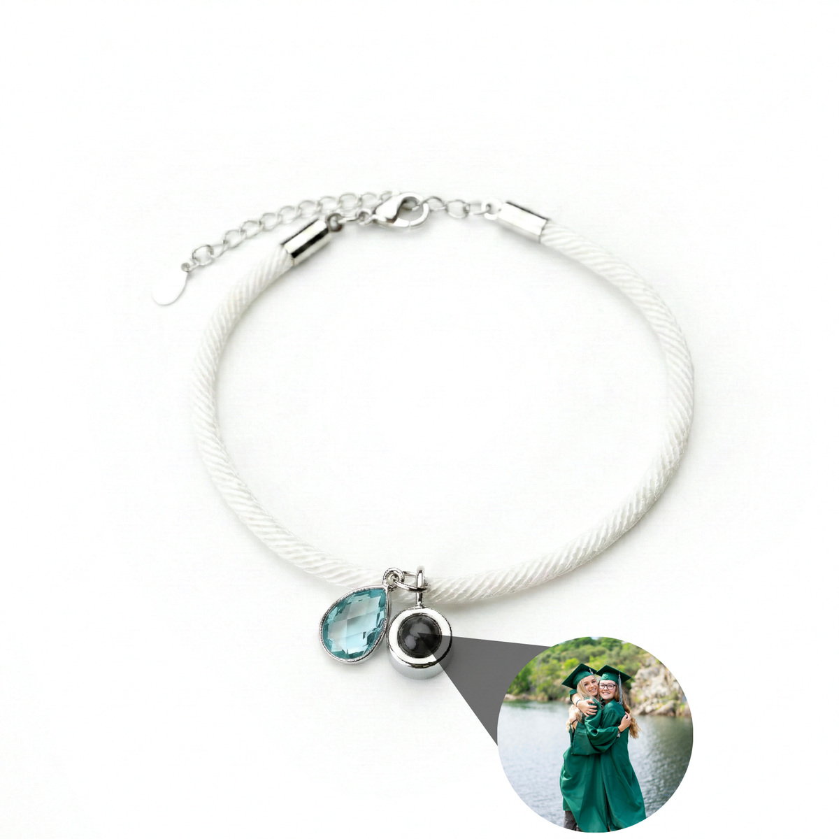 Essence Personalized Photo Bracelet with Birthstone