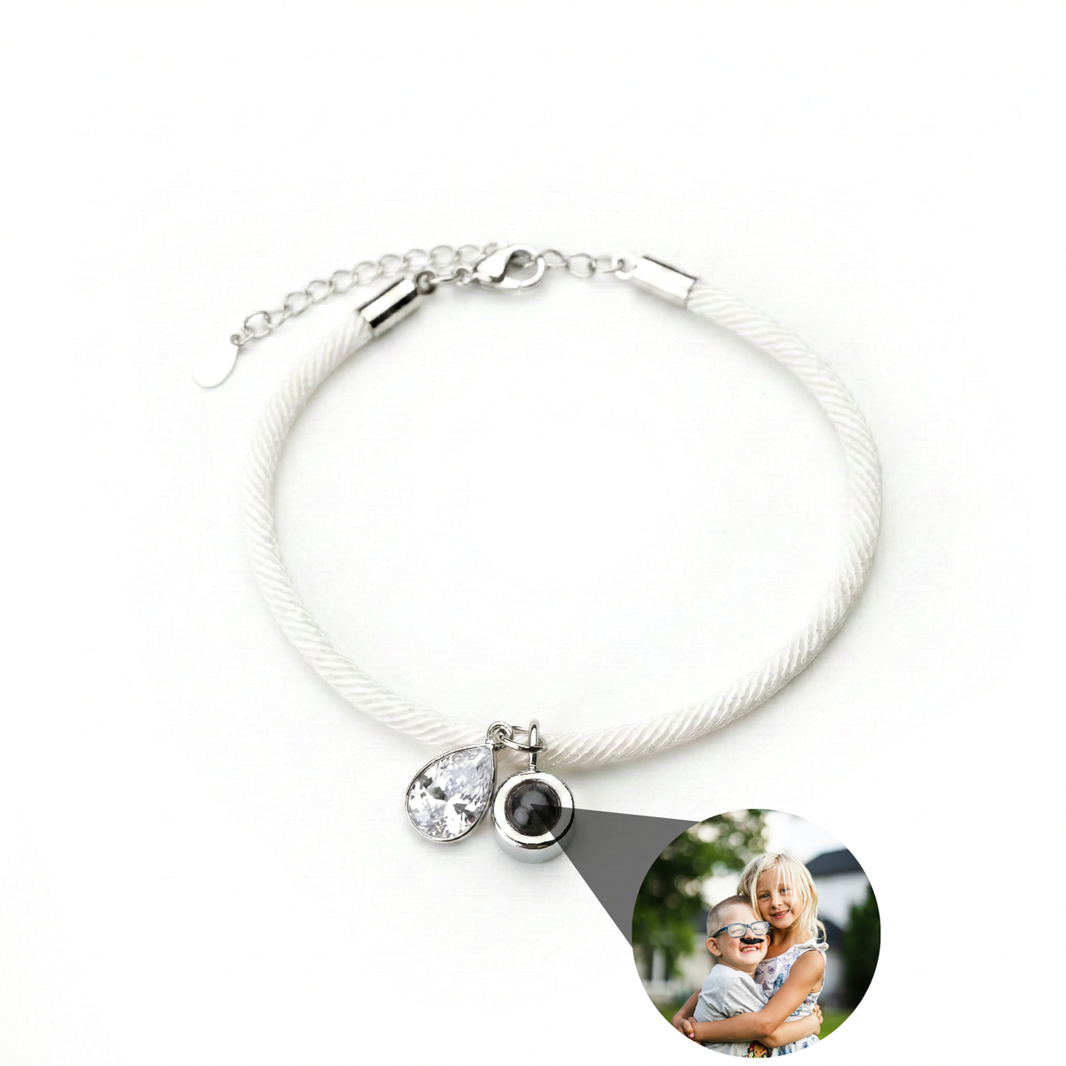 Essence Personalized Photo Bracelet with Birthstone