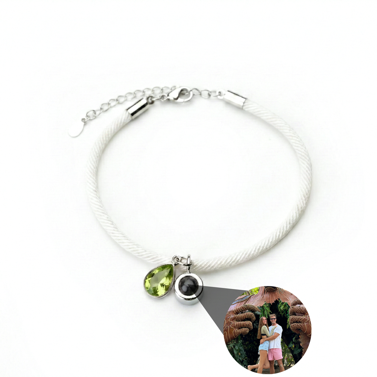 Essence Personalized Photo Bracelet with Birthstone