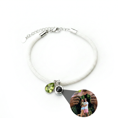 Essence Personalized Photo Bracelet with Birthstone
