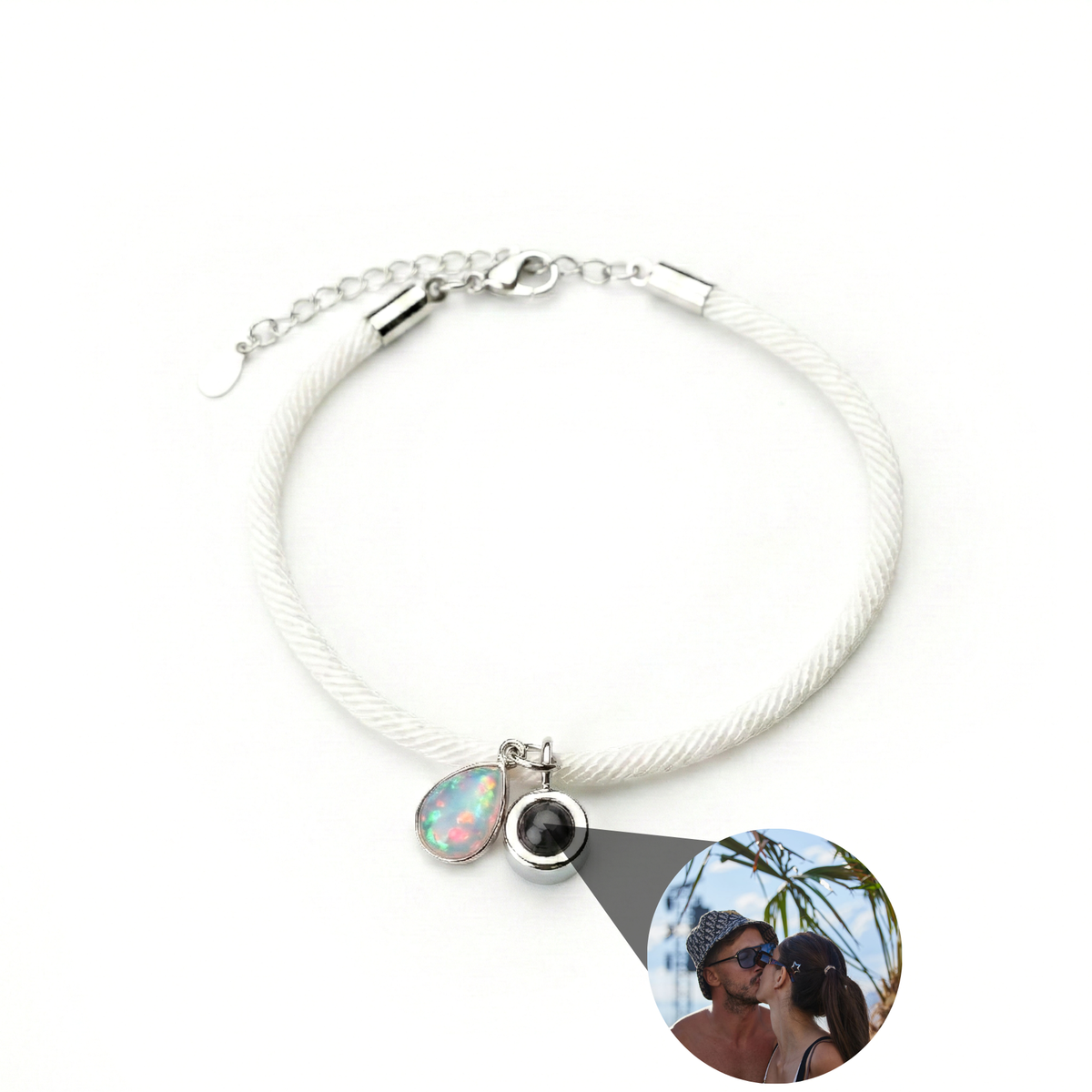 Essence Personalized Photo Bracelet with Birthstone