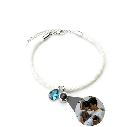 Essence Personalized Photo Bracelet with Birthstone