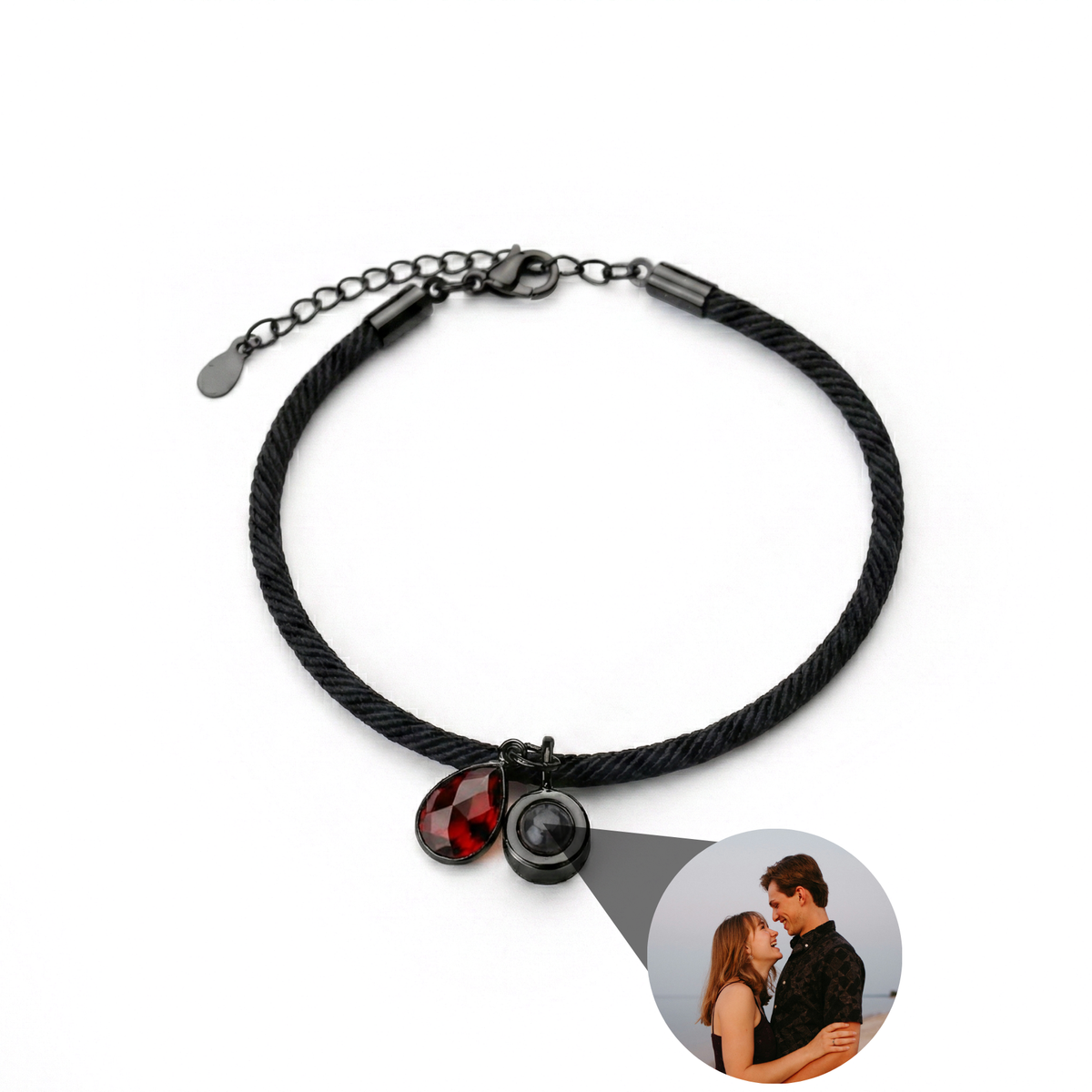 Essence Personalized Photo Bracelet with Birthstone