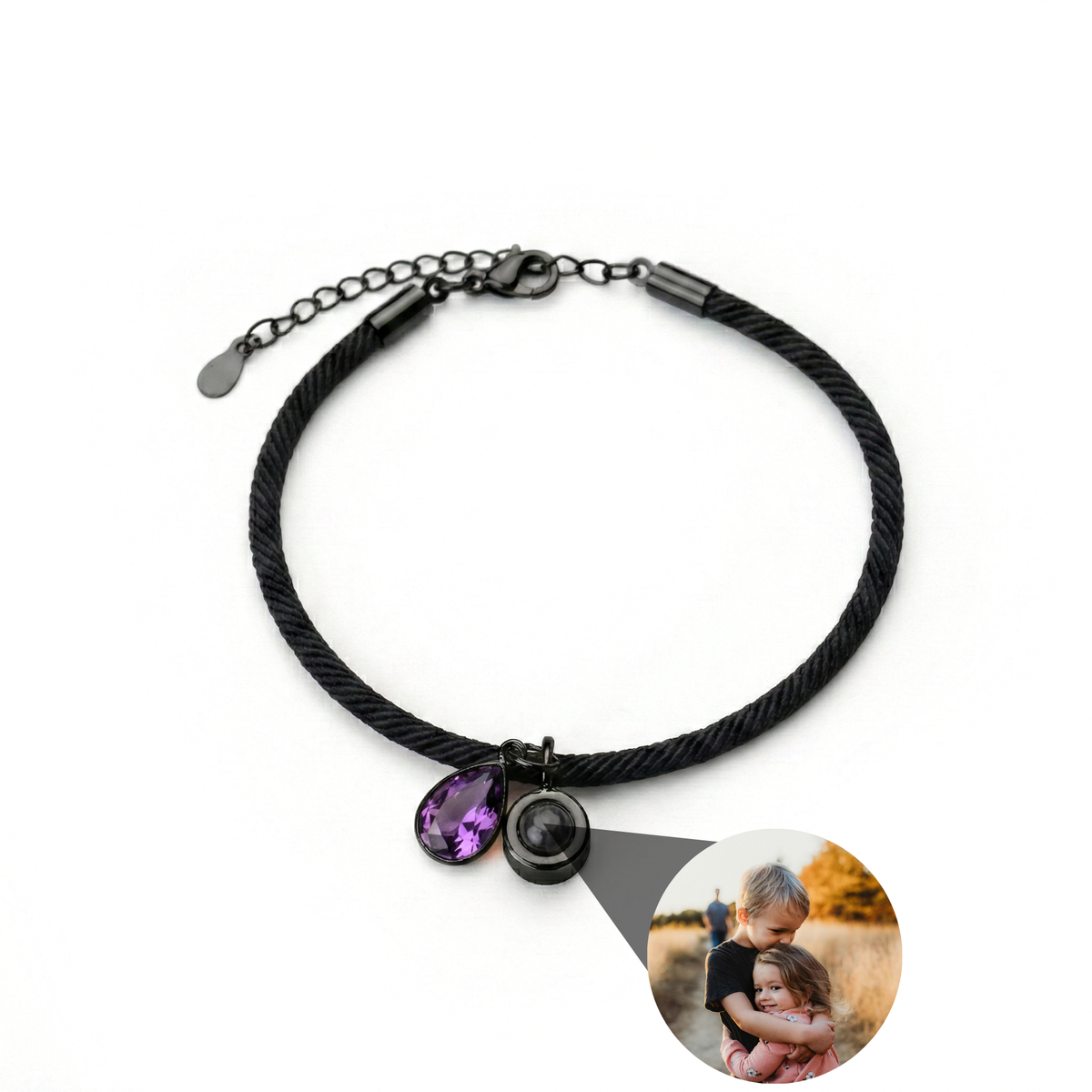 Essence Personalized Photo Bracelet with Birthstone