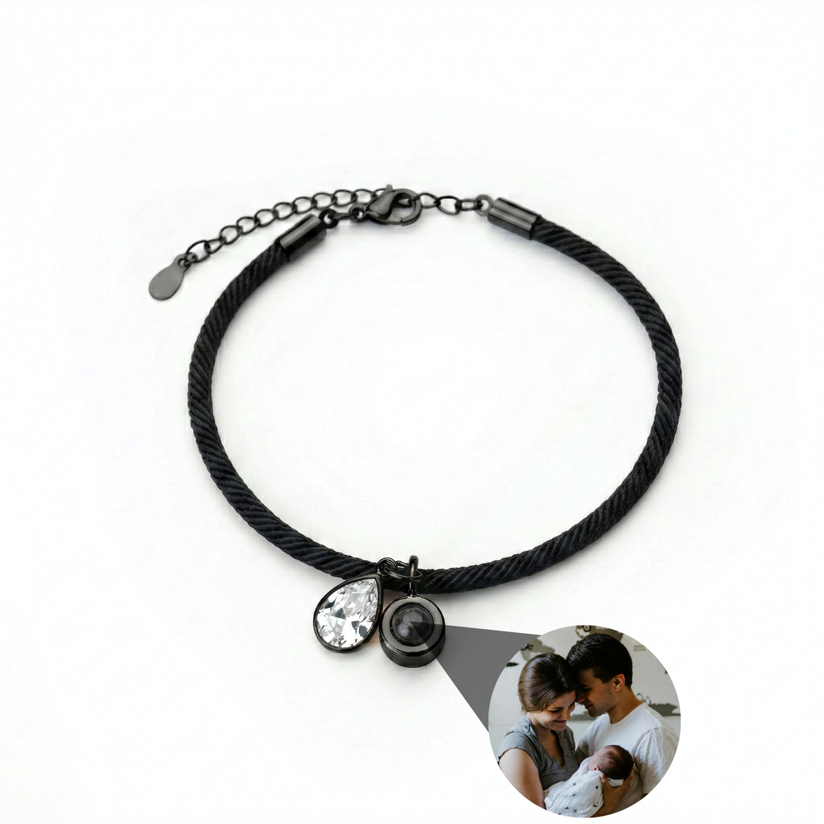 Essence Personalized Photo Bracelet with Birthstone