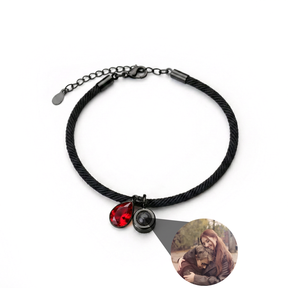 Essence Personalized Photo Bracelet with Birthstone