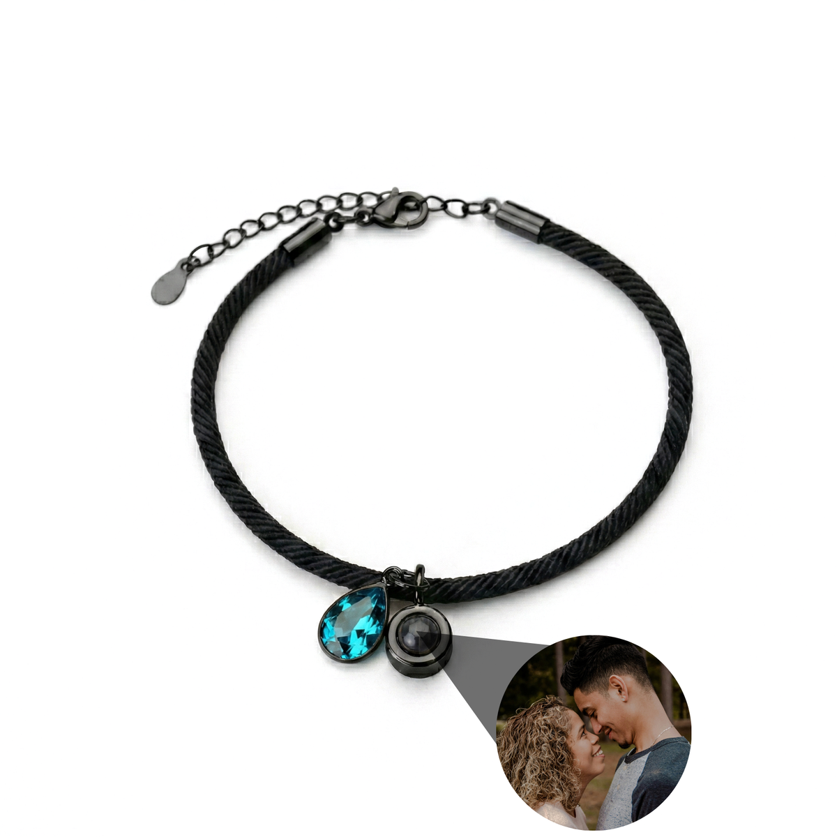 Essence Personalized Photo Bracelet with Birthstone