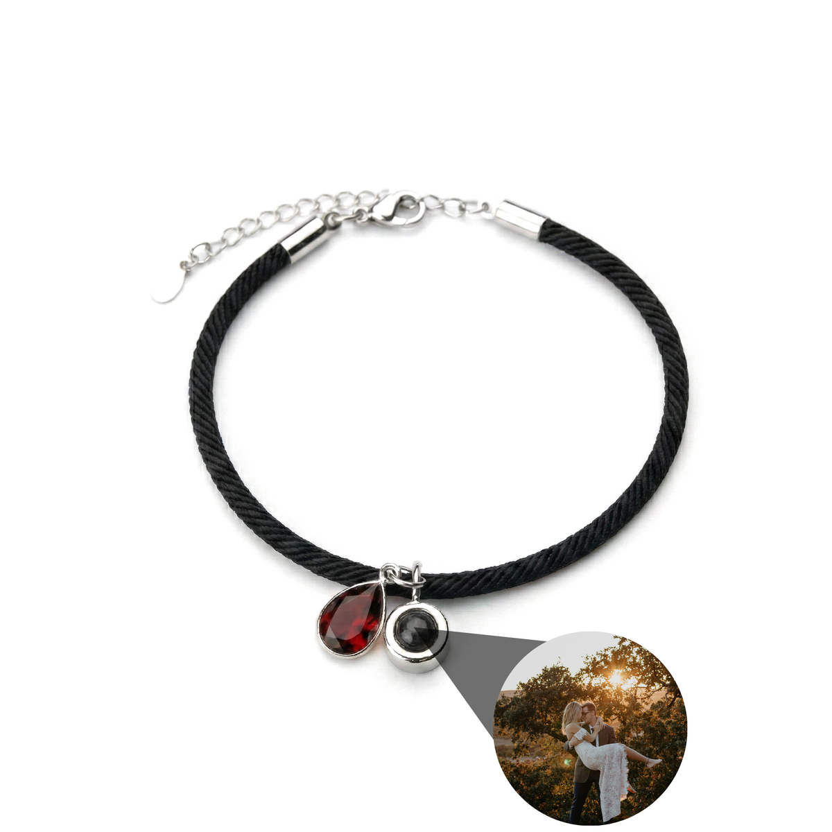 Essence Personalized Photo Bracelet with Birthstone