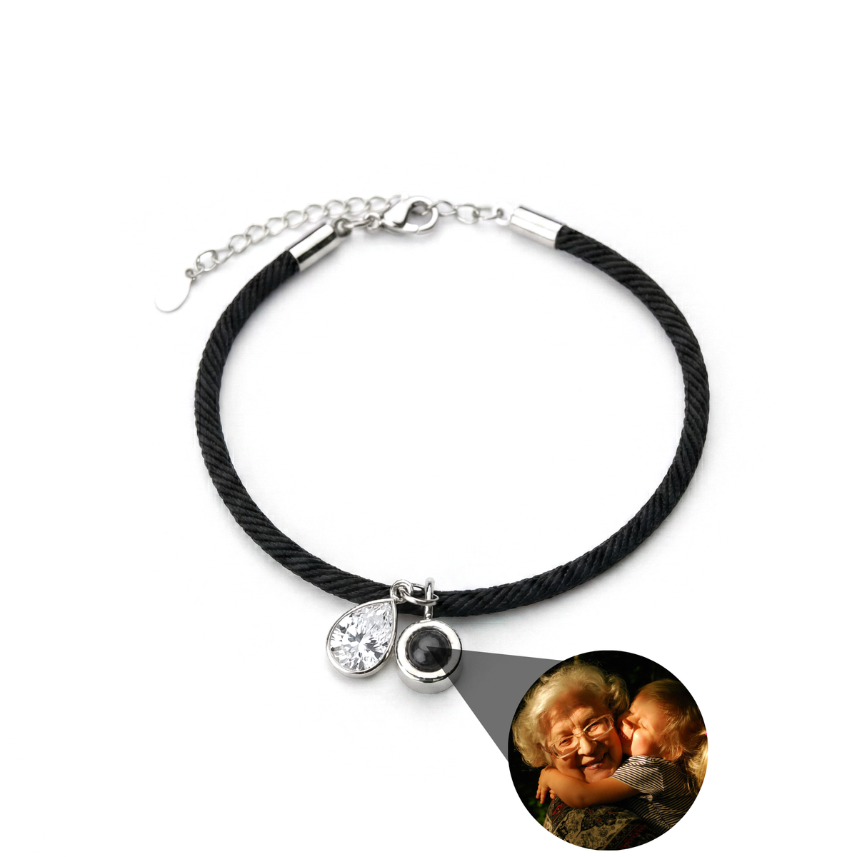 Essence Personalized Photo Bracelet with Birthstone