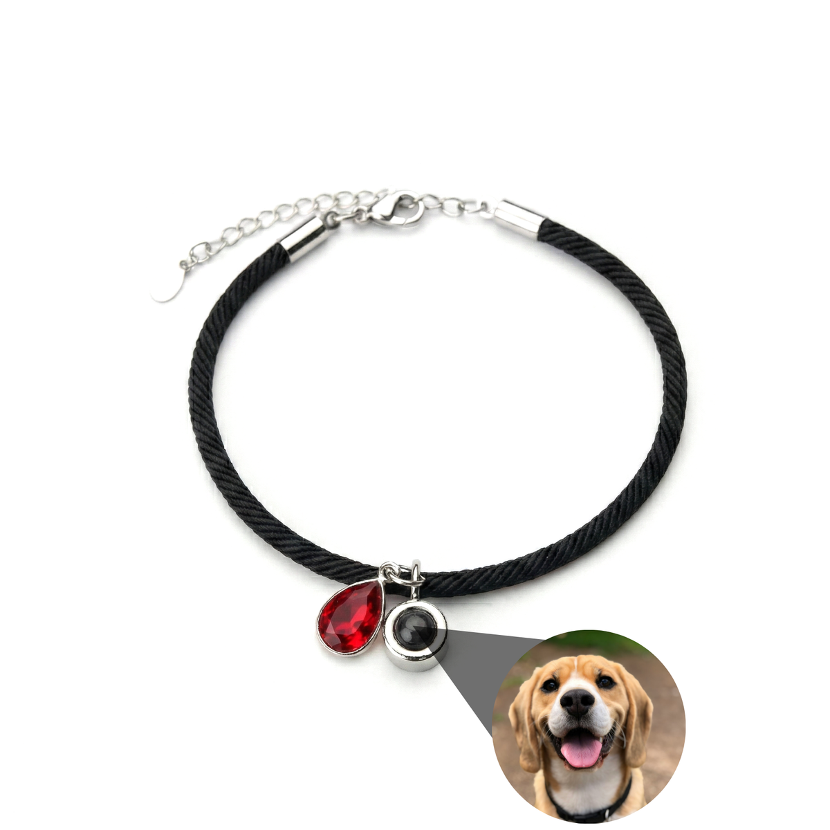 Essence Personalized Photo Bracelet with Birthstone