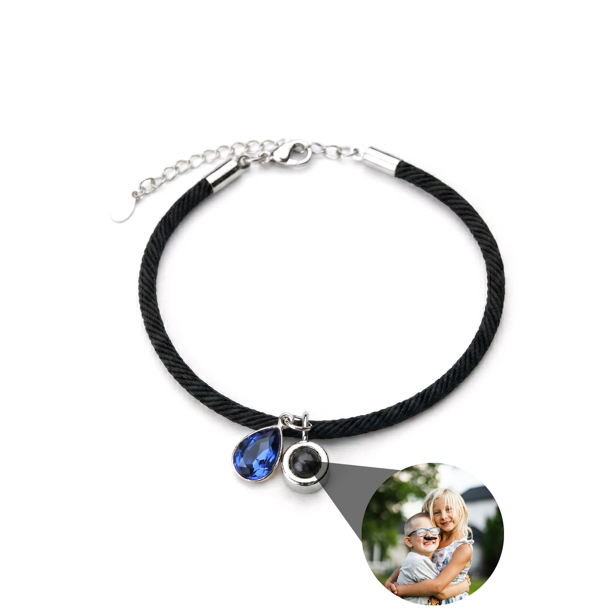 Essence Personalized Photo Bracelet with Birthstone