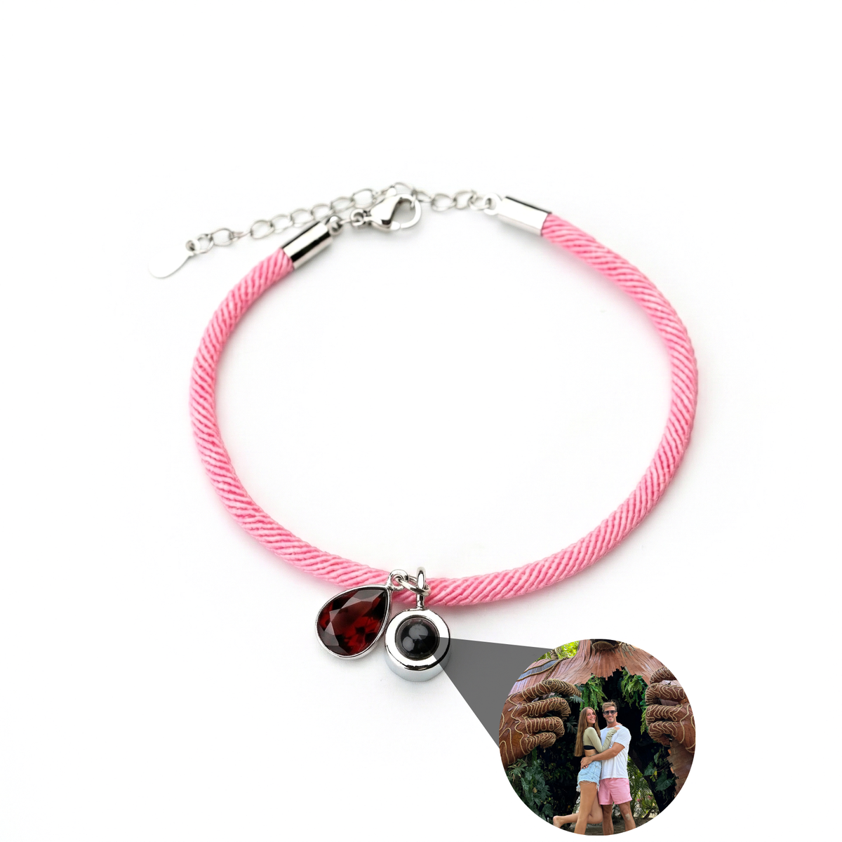 Essence Personalized Photo Bracelet with Birthstone
