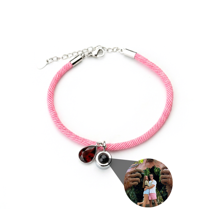 Essence Personalized Photo Bracelet with Birthstone