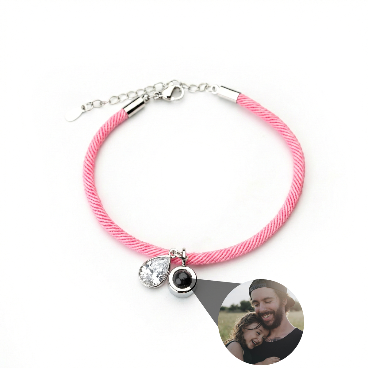 Essence Personalized Photo Bracelet with Birthstone