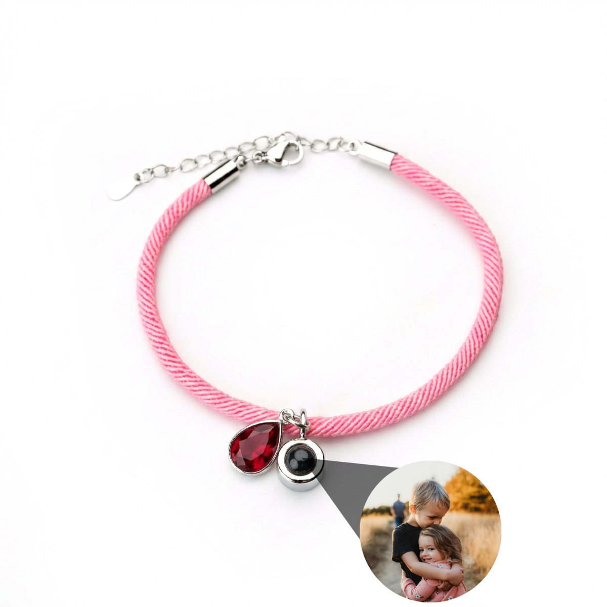Essence Personalized Photo Bracelet with Birthstone