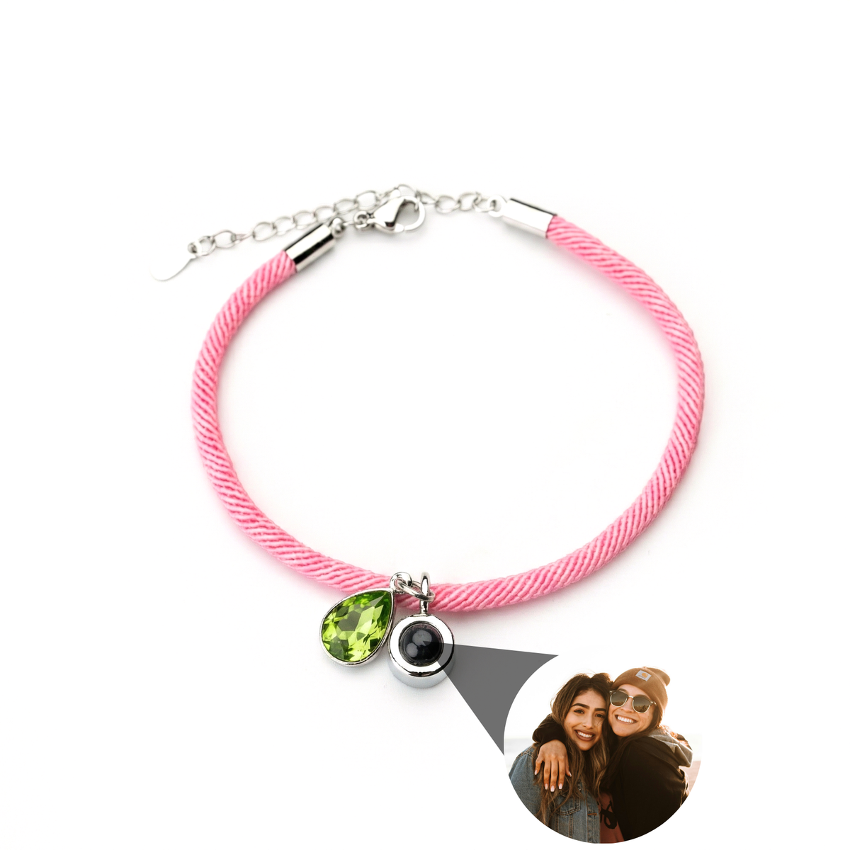 Essence Personalized Photo Bracelet with Birthstone