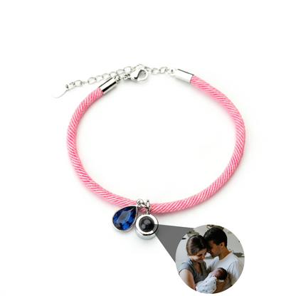 Essence Personalized Photo Bracelet with Birthstone