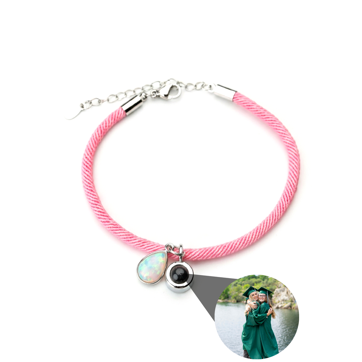 Essence Personalized Photo Bracelet with Birthstone