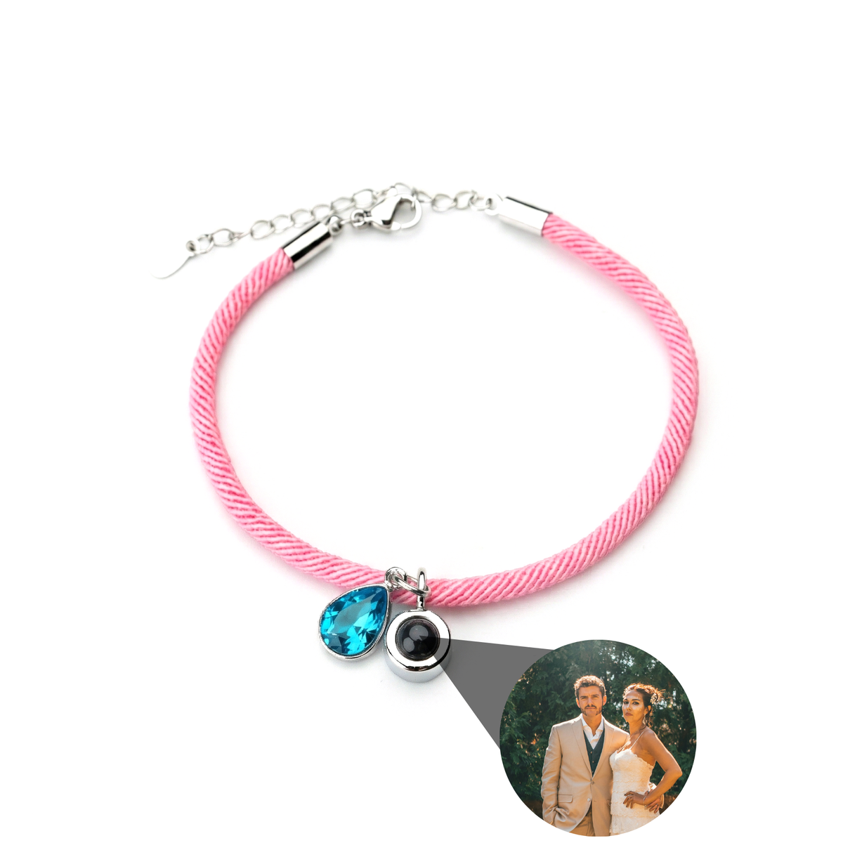 Essence Personalized Photo Bracelet with Birthstone