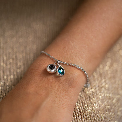 Personalized Photo Bracelet with Birthstone