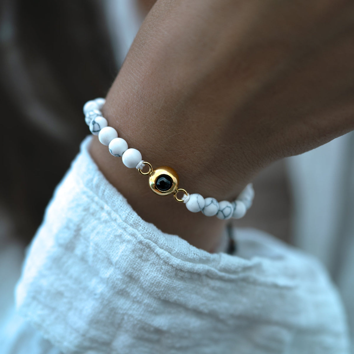 Personalized Pearl Photo Bracelet