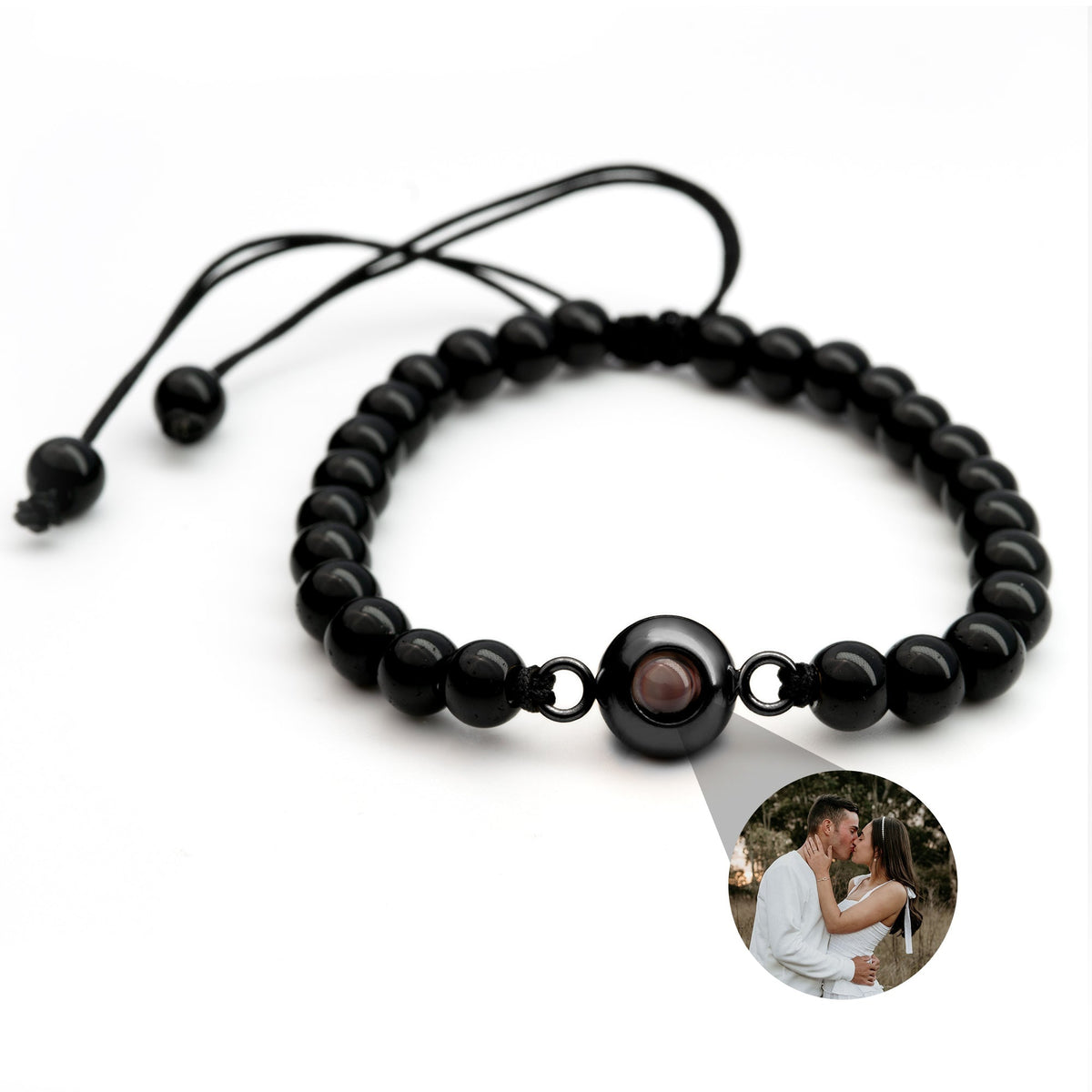 Personalized Pearl Photo Bracelet