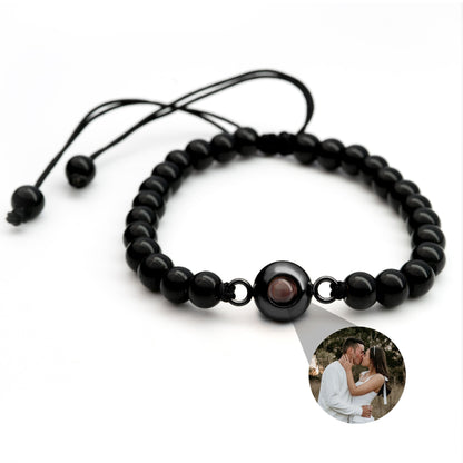 Personalized Pearl Photo Bracelet