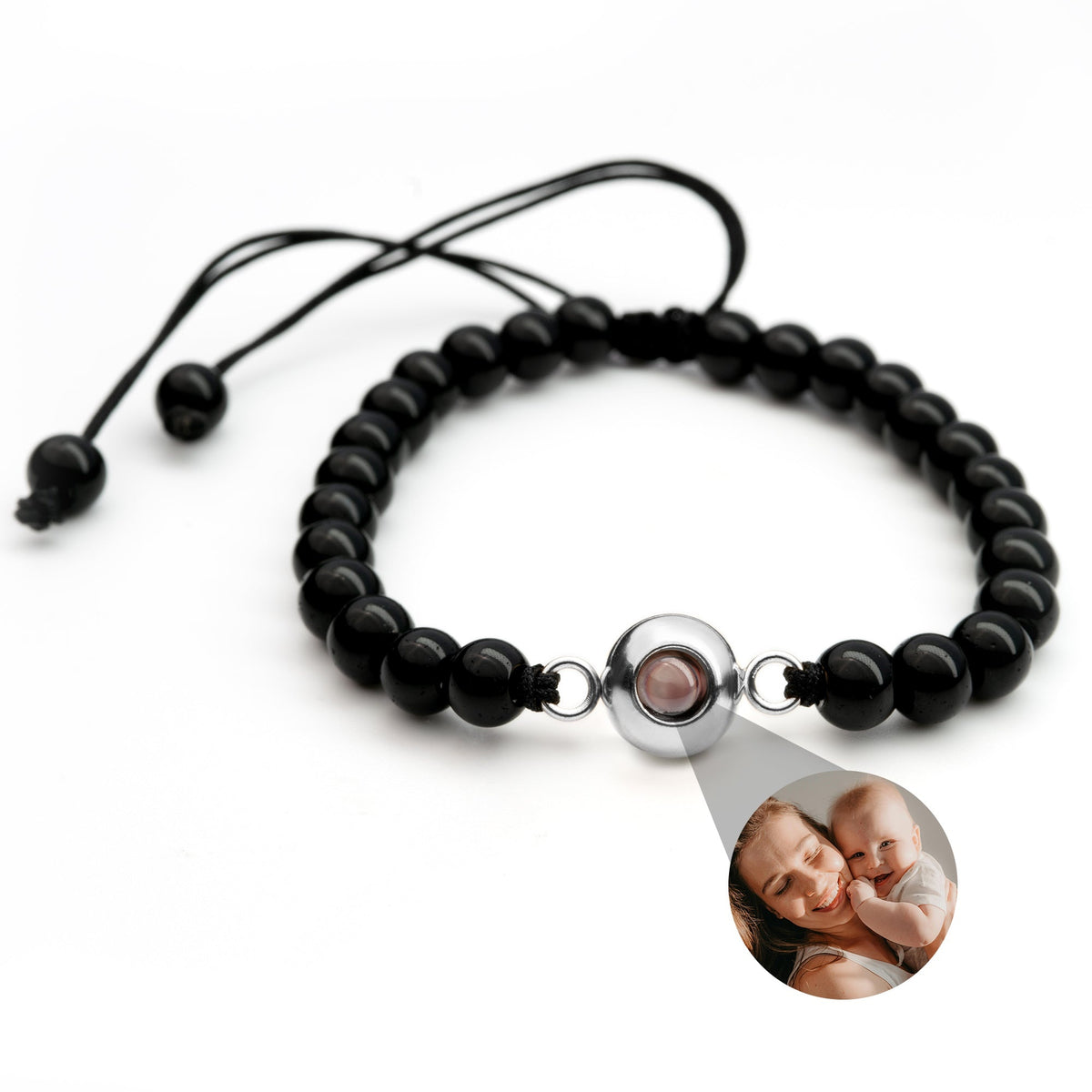 Personalized Pearl Photo Bracelet